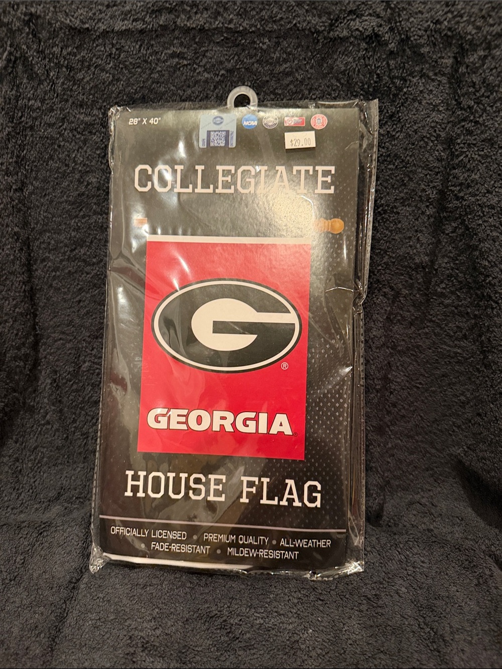 NCAA Georgia House Flag - Red, Black, White